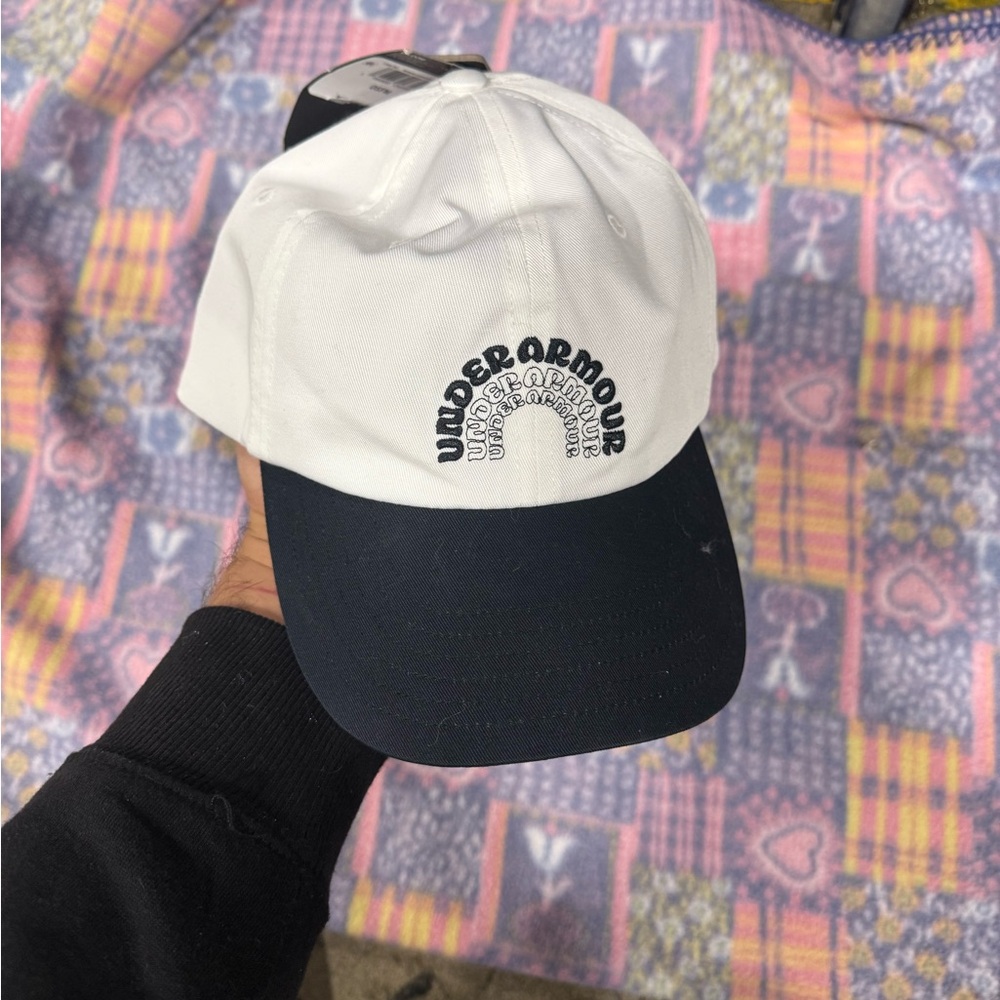 Under Armour Black and White Logo Cap